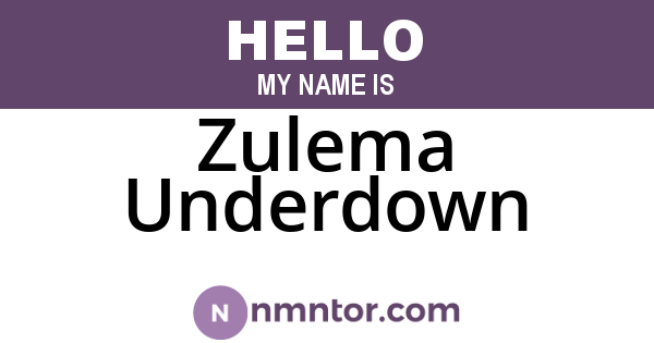 Zulema Underdown