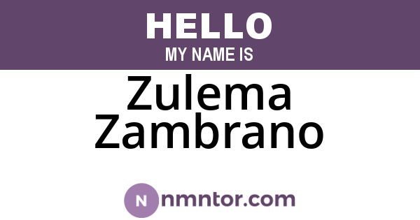 Zulema Zambrano