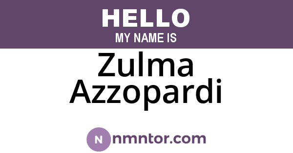 Zulma Azzopardi