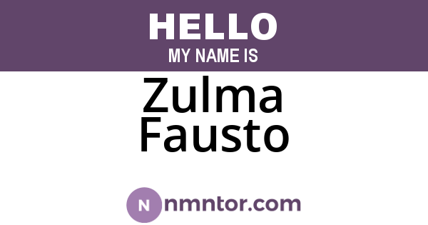 Zulma Fausto
