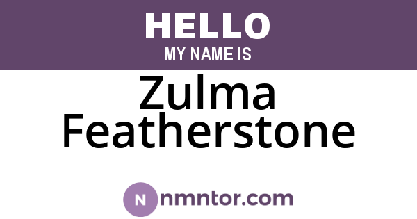 Zulma Featherstone