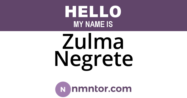 Zulma Negrete