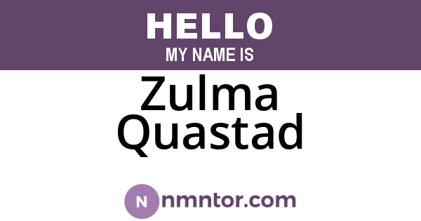Zulma Quastad