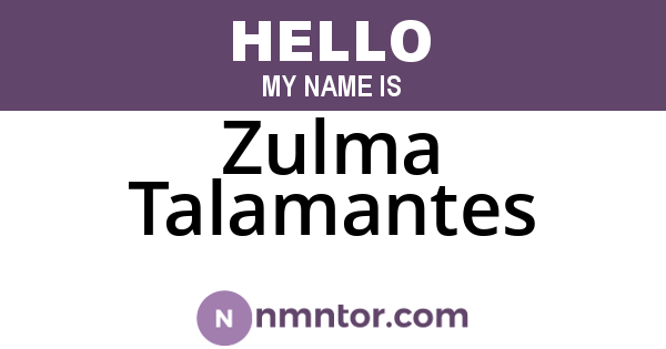 Zulma Talamantes