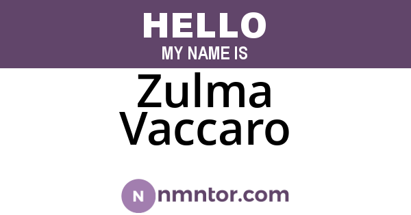 Zulma Vaccaro