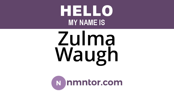Zulma Waugh