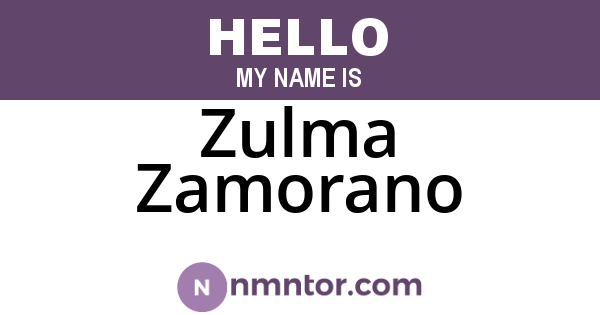 Zulma Zamorano