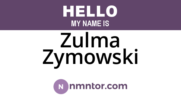 Zulma Zymowski