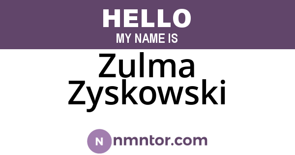 Zulma Zyskowski